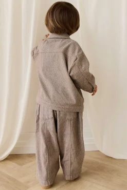 Abel Pant - Mini Pinstripe Cassava / Iroko