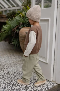 Ali Linen/Cotton Pant - Lichen