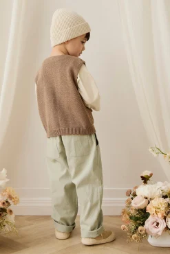 Ali Linen/Cotton Pant - Lichen