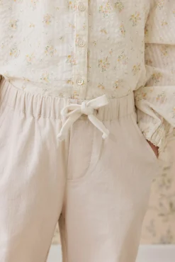 Ali Linen/Cotton Pant-Natural