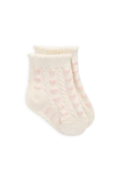 Annabelle Sock-Annabelle Heart Jacquard