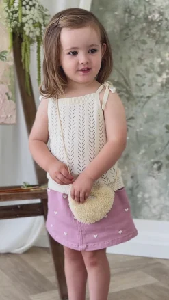 Aria Knitted Top - Soft Petal