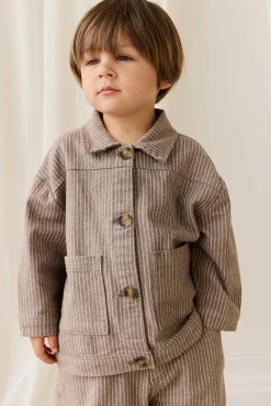 Axel Jacket-Mini Pinstripe Cassava / Iroko