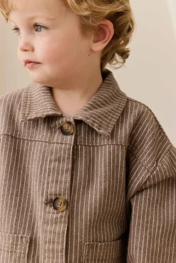 Axel Jacket-Mini Pinstripe Cassava / Iroko