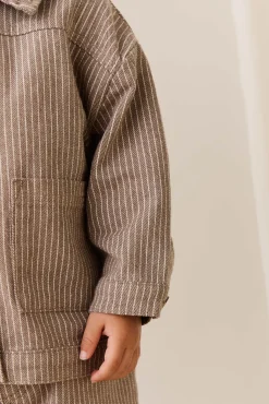 Axel Jacket-Mini Pinstripe Cassava / Iroko