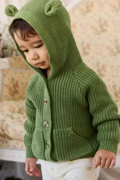 Bear Cardigan - Matcha