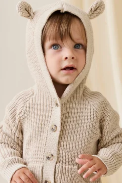 Bear Cardigan-Oat