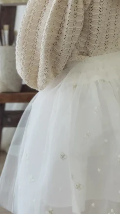 Bellamy Skirt - Parchment Ballerina Butterfiles