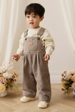 Blair Overall - Mini Pinstripe Cassava / Iroko