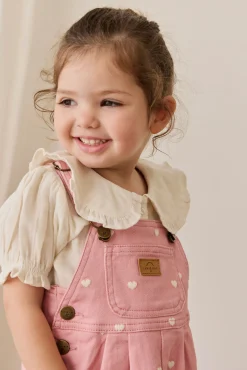 Blair Overall - Petite Heart Rose