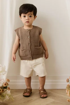 Brighton Linen/Cotton Short - Cassava