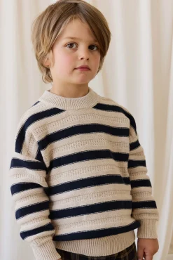 Byron Jumper-Byron Stripe Oat / Eclipse