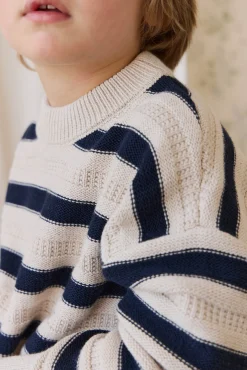 Byron Jumper-Byron Stripe Oat / Eclipse