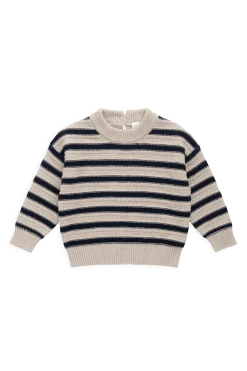Byron Jumper-Byron Stripe Oat / Eclipse
