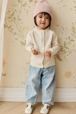 Cassie Jacquard Cardigan - Egret