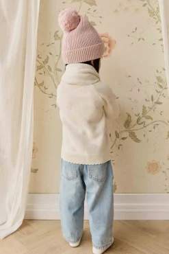 Cassie Jacquard Cardigan - Egret