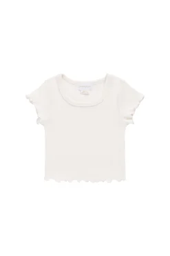 Cotton Fine Rib Ines Top - Blushed Rose
