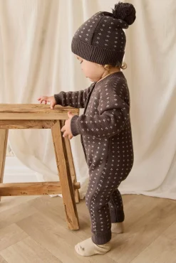 Dorian Beanie - Knitted Diamonds Coffee