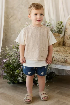 Drew Knit Vest - Vintage Linen