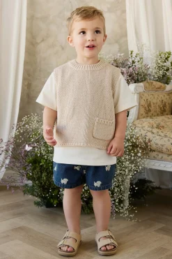 Drew Knit Vest - Vintage Linen