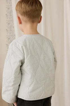 Elio Jacket - Fine Stripe Cloud/Bluegum