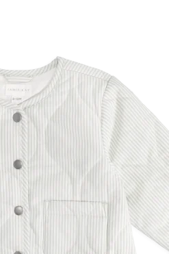 Elio Jacket - Fine Stripe Cloud/Bluegum