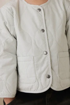 Elio Jacket - Fine Stripe Cloud/Bluegum