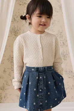 Etta Skirt-Josie Floral Denim