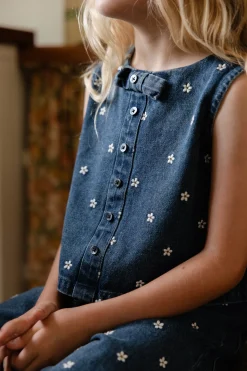 Etta Top-Josie Floral Denim