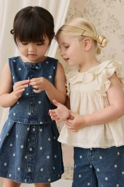 Etta Top-Josie Floral Denim