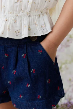 Jardine Short - Cerise Denim