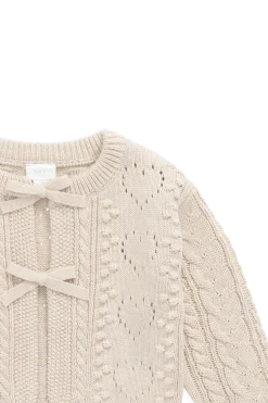 Josephine Cardigan - Light Oatmeal Marle