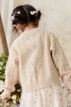 Josephine Cardigan - Light Oatmeal Marle