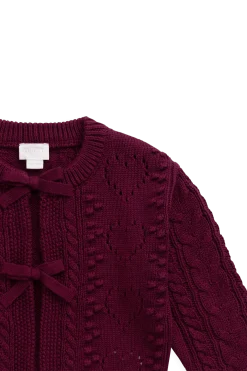 Josephine Knitted Cardigan - Mulberry Wood
