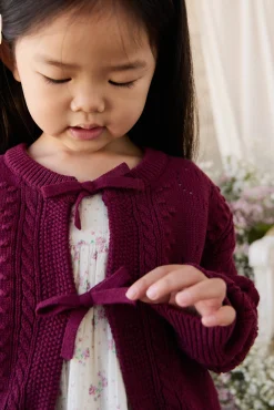 Josephine Knitted Cardigan - Mulberry Wood