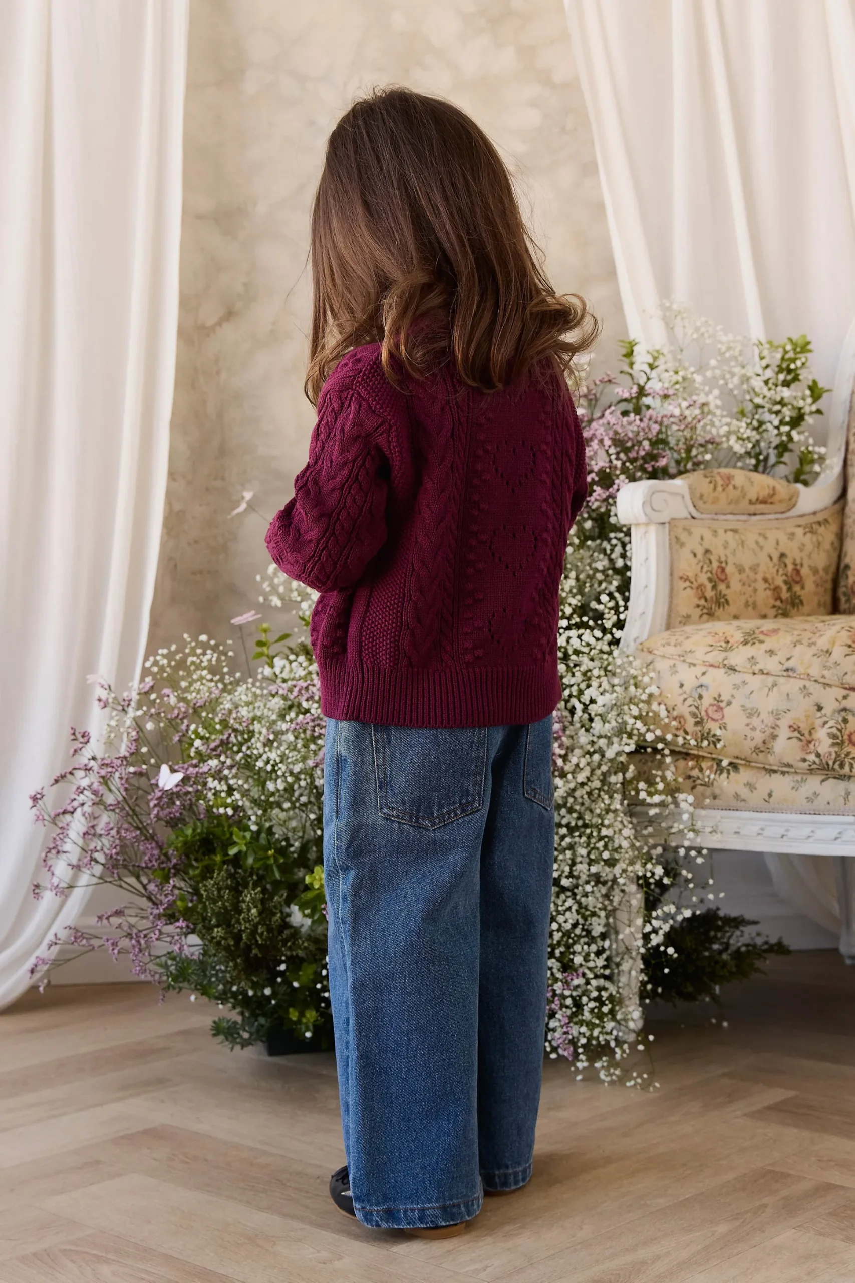 Josephine Knitted Cardigan - Mulberry Wood