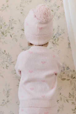 Kate Cardigan-Kate Heart Jacquard Cotton Candy
