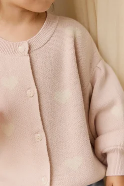 Kayla Cardigan - Kylie Heart Jacquard Morganite