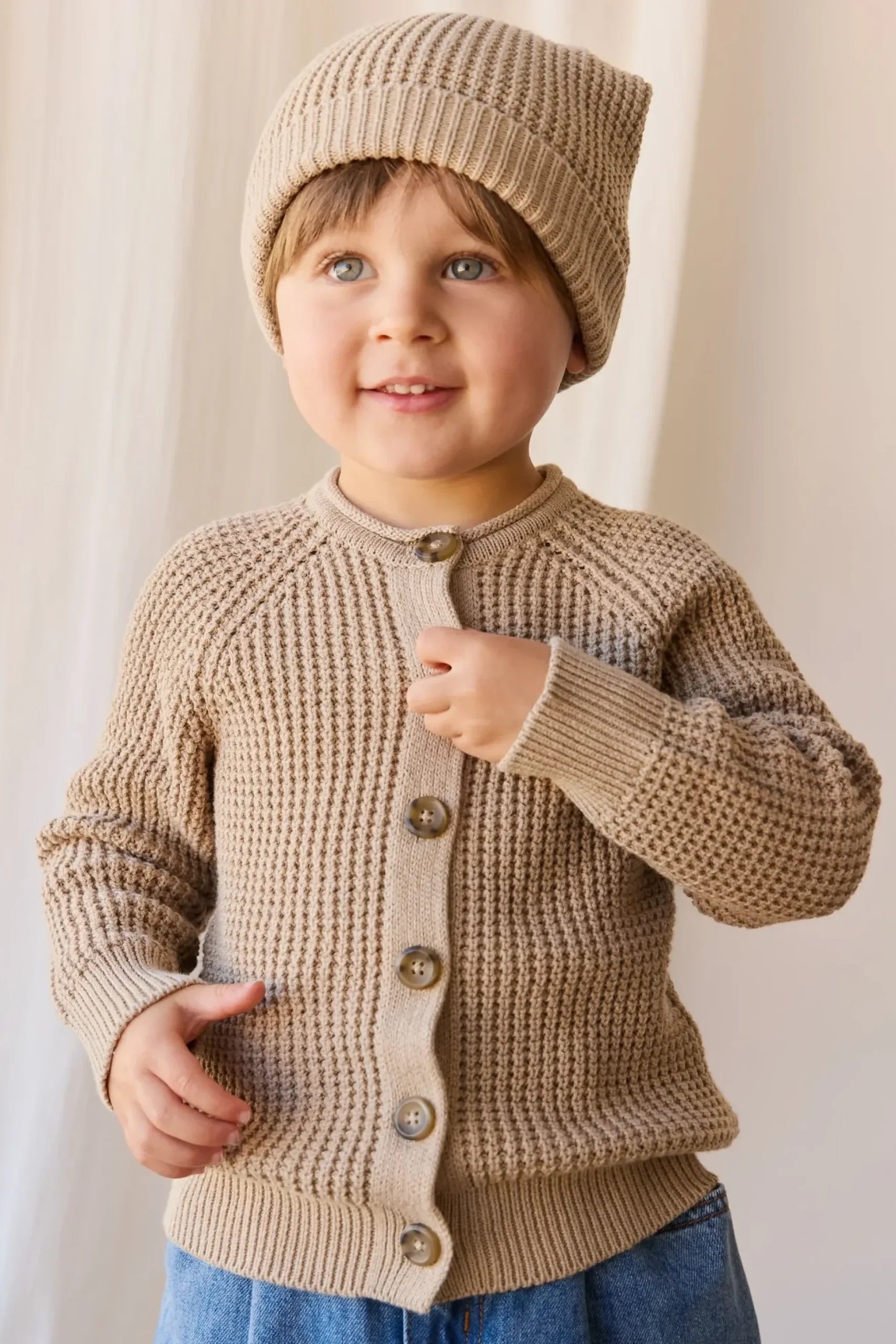 Lane Knit Cardigan - Sand Dune Marle