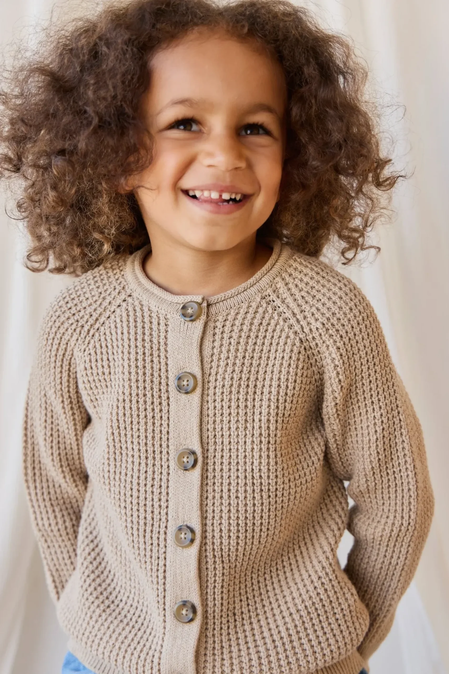 Lane Knit Cardigan - Sand Dune Marle