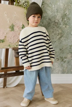 Lawrence Knit Jumper - Lawrence Stripe Cloud/Eclipse