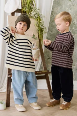 Lawrence Knit Jumper - Lawrence Stripe Cloud/Eclipse