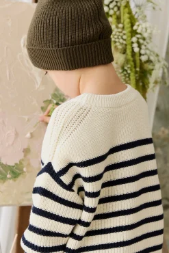 Lawrence Knit Jumper - Lawrence Stripe Cloud/Eclipse