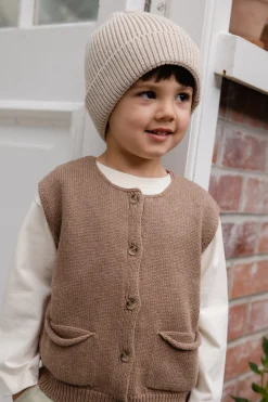 Leon Knitted Beanie-Oat