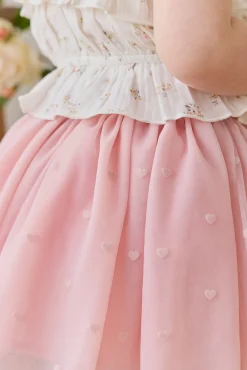 Lottie Skirt - Petite Heart Carnation