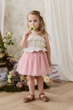 Lottie Skirt - Petite Heart Carnation