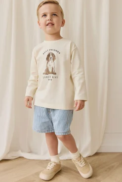 Marshall Long Sleeve Top - Parchment Best Friends