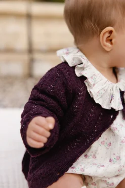 Maxine Knitted Cardigan - Blackcurrant