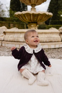 Maxine Knitted Cardigan - Blackcurrant