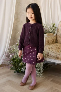 Maxine Knitted Cardigan - Blackcurrant